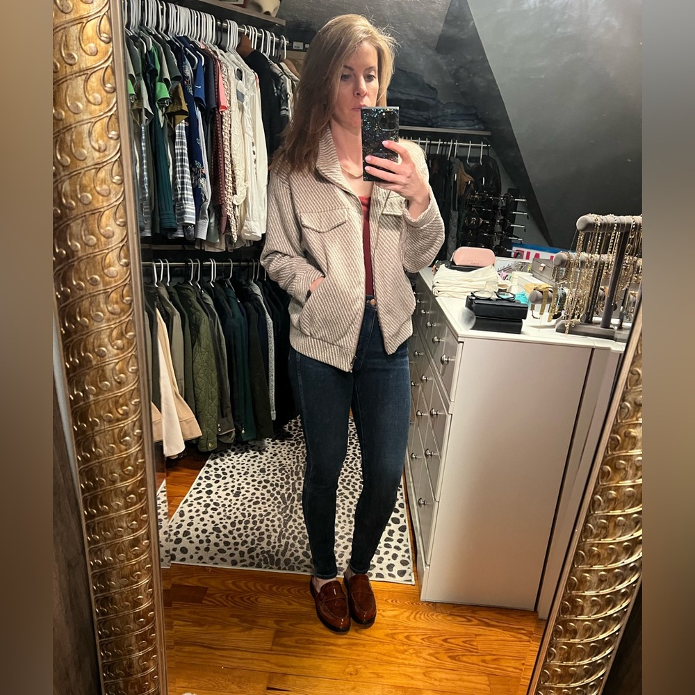 Herringbone Bomber Jacket
